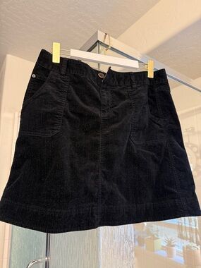Woolrich Black Women's Corduroy Skirt SZ 12